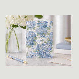 Blaue Hortensien-Blumen-MUTTER-Karte Elegantes Ges Karte