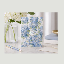 Blaue Hortensien-Blumen-MUTTER-Karte Elegantes Ges Karte