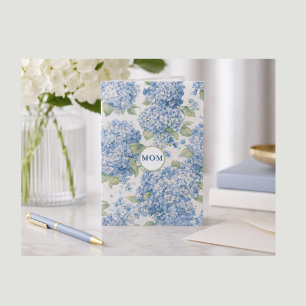 Blaue Hortensien-Blumen-MUTTER-Karte Elegantes Ges Karte