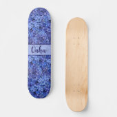 Blaue Hortensien-Blumen-Skateboard Skateboard (Vorderseite)