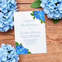 Blaue Hortensien-Blumenhochzeit