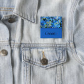 blaue Hortensien-Blumenknopf Button (Beispiel)