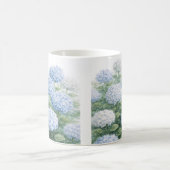 Blaue Hortensien-Blumenmalerei  Kaffeetasse (Mittel)