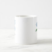 Blaue Hortensien-Blumenmalerei Kaffeetasse (Mittel)