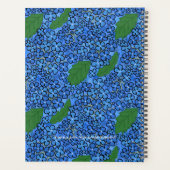 Blaue Hortensien-Blumenmuster Individueller Planer (Rückseite)
