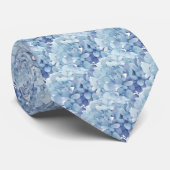 blaue Hortensien-Blumenmuster Krawatte (Gerollt)