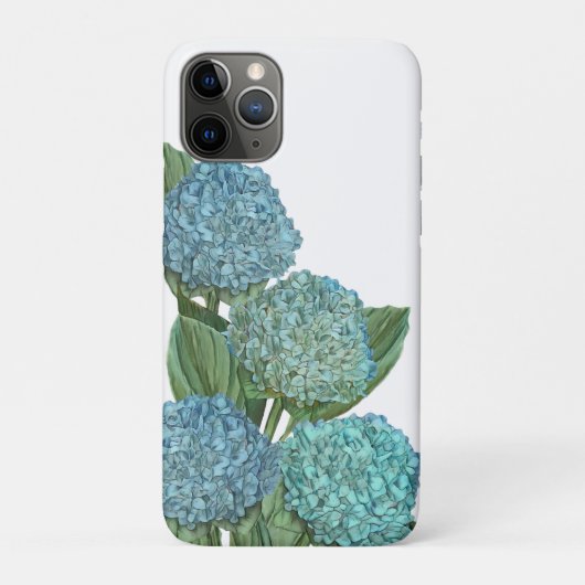 Blaue Hortensien-Blumenstrauß Case-Mate iPhone Hülle (Rückseite)