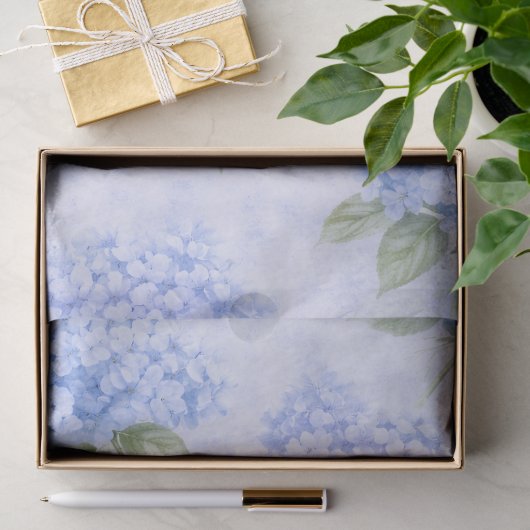 Blaue Hortensien-Blüten Seidenpapier (Geschenk)