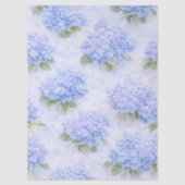 Blaue Hortensien-Blüten Seidenpapier (Vorderseite)