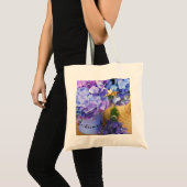 Blaue Hortensien-Brautjungfer-Tasche Tragetasche (Vorderseite (Produkt))