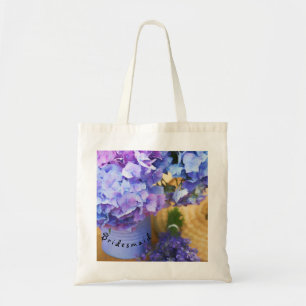 Blaue Hortensien-Brautjungfer-Tasche Tragetasche