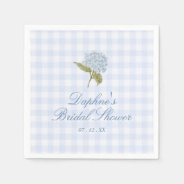 Blaue Hortensien-Brautparty Serviette