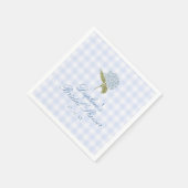 Blaue Hortensien-Brautparty Serviette (Ecke)