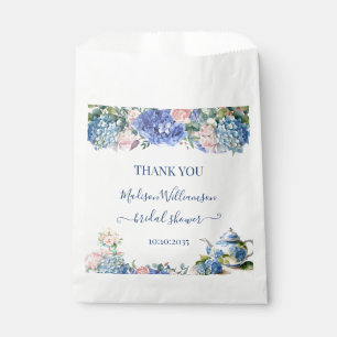 Blaue Hortensien Brautparty-Tea Danke Geschenktütchen