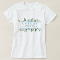 Blaue Hortensien Florale Namen der Enkelkinder Mim