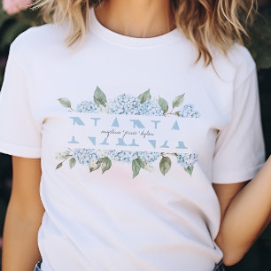 Blaue Hortensien Florale Namen der Enkelkinder Nan T-Shirt