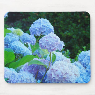 Blaue Hortensien-Gärten-Mauspad Florale Blumen Mousepad