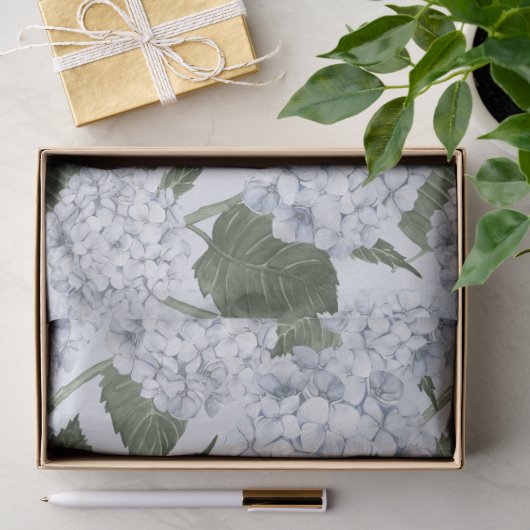 Blaue Hortensien-Gartenblumen Seidenpapier (Geschenk)