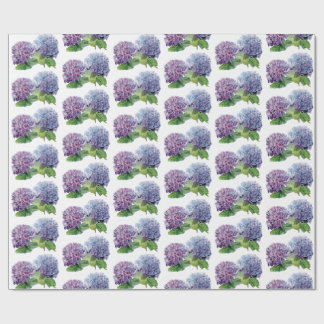 Blaue Hortensien Geschenkpapier