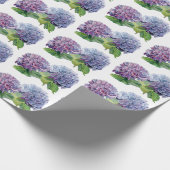 Blaue Hortensien Geschenkpapier (Ecke)