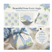 Blaue Hortensien-Geschenkpapier Elegantes Florales Geschenkpapier