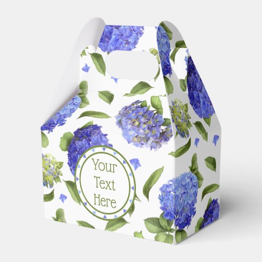 Blaue Hortensien Geschenkschachtel (Vorderseite)