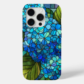 Blaue Hortensien Glasmalerei-Design Case-Mate iPhone Hülle