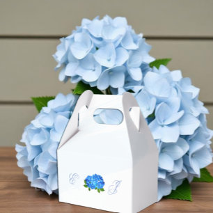 Blaue Hortensien Hochzeit Blumen Geschenkschachtel