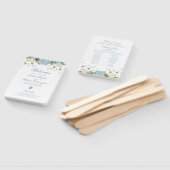 Blaue Hortensien-Hochzeitsprogramm Fächer (Non-assembled)