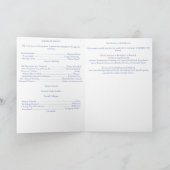 Blaue Hortensien Lebensfeier Gedenkprogramm Einladung (Innenseite)