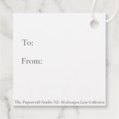 Blaue Hortensien Luxus Geschenkanhänger | Küstenor (Rückseite)