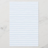 Blaue Hortensien-Oberrand-Hochzeitspapiermenü Flyer (Hinten)