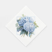 Blaue Hortensien-Papier-Servietten Serviette (Ecke)