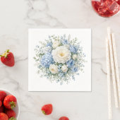 Blaue Hortensien-Papier-Servietten Serviette (Beispiel)