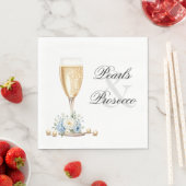 Blaue Hortensien-Perlen-Papier-Servietten Serviette (Beispiel)