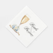 Blaue Hortensien-Perlen-Papier-Servietten Serviette (Ecke)