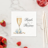 Blaue Hortensien-Perlen-Papier-Servietten Serviette (Beispiel)