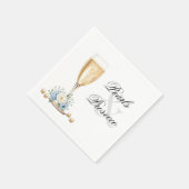 Blaue Hortensien-Perlen-Papier-Servietten Serviette (Ecke)