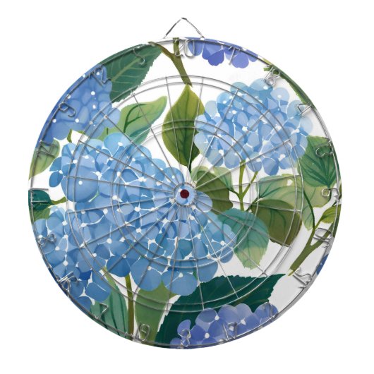 Blaue Hortensien | Schöner blühender Busch Dartscheibe (vorne)