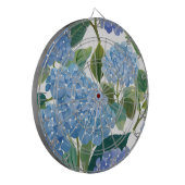 Blaue Hortensien | Schöner blühender Busch Dartscheibe (Vorderseite Links)