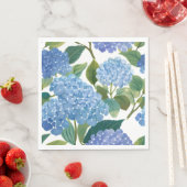 Blaue Hortensien | Schöner blühender Busch Serviette (Beispiel)