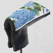 Blaue Hortensien | Schöner blühender Strauch Golf Headcover (3/4 Vorderseite)