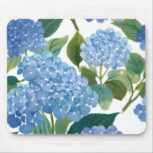 Blaue Hortensien | Schöner blühender Strauch Mousepad (Vorne)