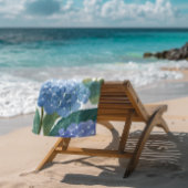 Blaue Hortensien | Schöner Blumenbusch Strandtuch