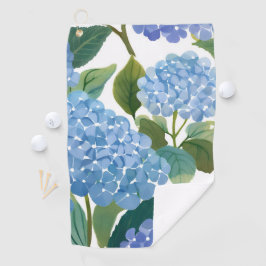Blaue Hortensien | Schöner Blumenstrauch Golfhandtuch
