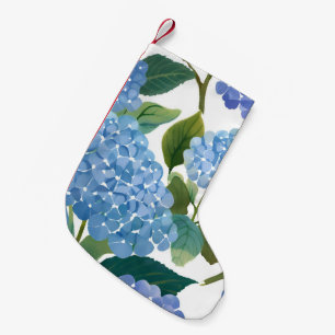 Blaue Hortensien Schöner Blumenstrauch Kleiner Weihnachtsstrumpf