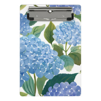 Blaue Hortensien | Schöner Blumenstrauch Mini Klemmbrett
