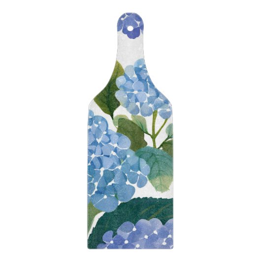 Blaue Hortensien | Schöner Blütenstrauch Schneidebrett (Vorderseite)