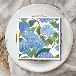 Blaue Hortensien Schöner Blütenstrauch Serviette