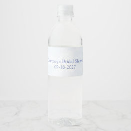 Blaue Hortensien Something Blue Brautparty Wasserflaschenetikett